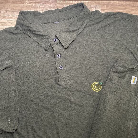 Vuori Other - Vuori Strato Tech Performance Short Sleeve‎ Polo Shirt Men XXL Heather Green EUC